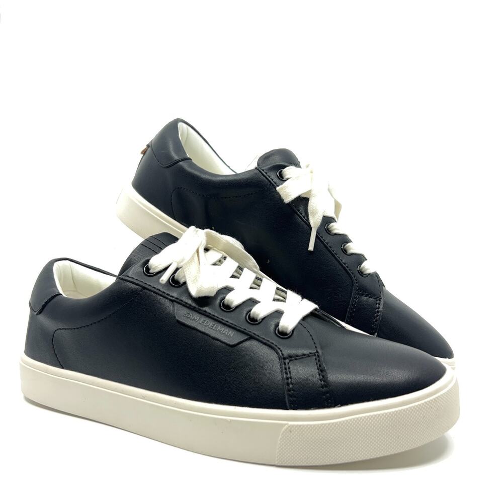 Sam Edelman Ethyl Sneaker Black Leather Women’s 9.5 M